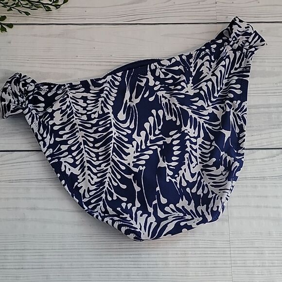 Mossimo swimsuit bottom seperates blue & white leaf print Women's Size M - Picture 4 of 5